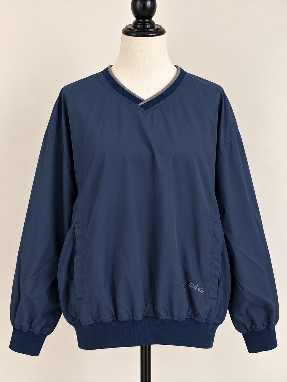NWT Cabela’s Windcrest Windbreaker Pullover Deep Blue Men’s Large L